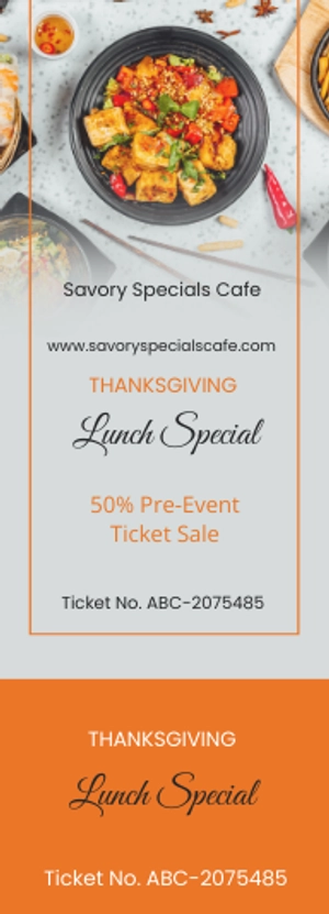 Free Lunch Sale Ticket Template to Edit Online