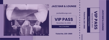 Free Simple VIP Ticket Template to Edit Online