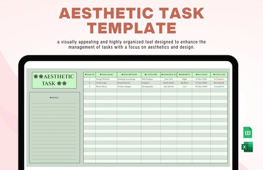Aesthetic Task Template Aesthetic Task Template