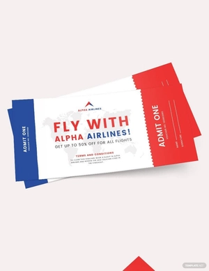 Plane Ticket Voucher Template