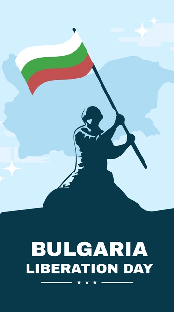 Free Bulgaria Liberation Day iPhone Background Template to Edit Online
