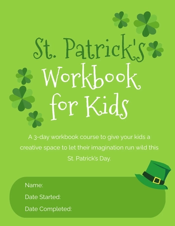Free St. Patrick's Day Workbook For Kids Template to Edit Online