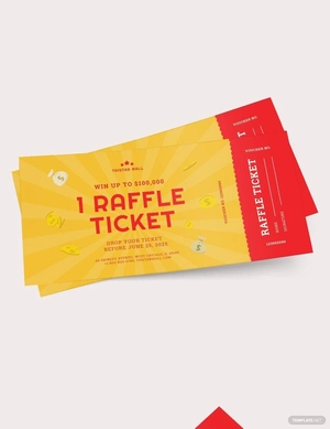 Raffle Ticket Voucher Template