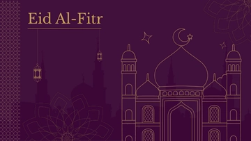 Free Eid al-Fitr Banner Background Template to Edit Online