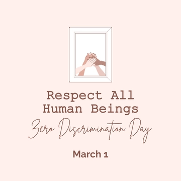 Free Zero Discrimination Day Quote Vector Template to Edit Online