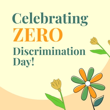 Free Happy Zero Discrimination Day Clipart Template to Edit Online