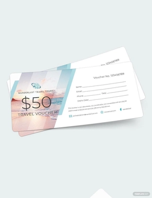Summer Travel Voucher Template