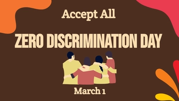 Free Zero Discrimination Day Background Template to Edit Online