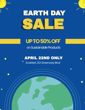 Free Sale Earth Day Flyer Template to Edit Online
