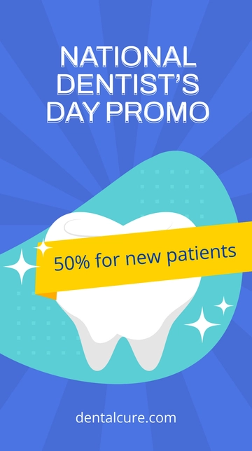 Free National Dentist Day Flyer Background Template to Edit Online