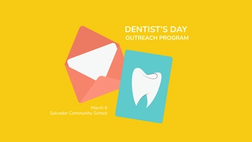 Free National Dentist's Day Invitation Background Template to Edit Online