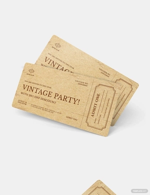 Vintage Ticket Voucher Template