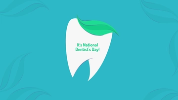 Free National Dentist's Day Clipart Background Template to Edit Online