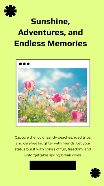 Free Spring Break Whatsapp Status Template to Edit Online