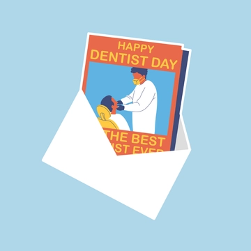 Free National Dentist's Day Greeting Card Vector Template to Edit Online