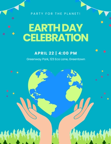 Free Party Earth Day Flyer Template to Edit Online