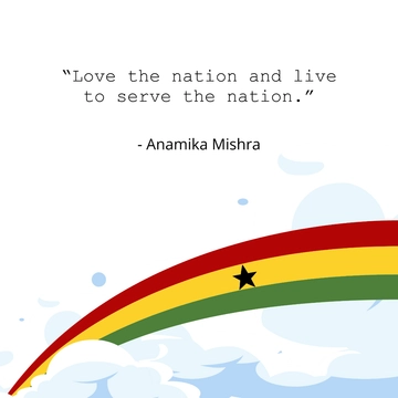 Free Ghana Independence Day Quote Vector Template to Edit Online