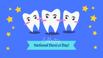 Free National Dentist's Day Banner Background Template to Edit Online