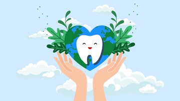 Free National Dentist's Day Cartoon Background Template to Edit Online