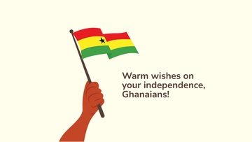 Free Ghana Independence Day Wishes Background Template to Edit Online