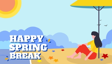 Free Spring Break Card Template to Edit Online