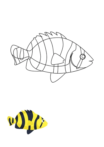 Free Fish Coloring Page Template to Edit Online