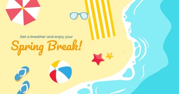 Free Spring Break Facebook Post Template to Edit Online