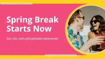 Free Spring Break Youtube Thumbnail Cover Template to Edit Online