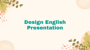 Free Design English Presentation Template to Edit Online