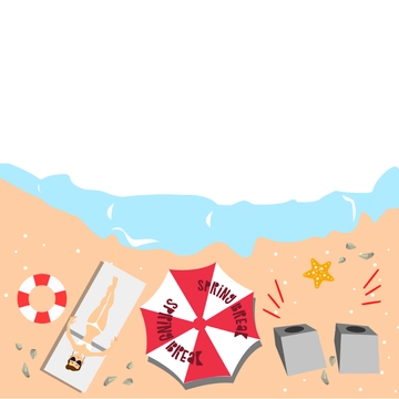 Free Spring Break Transparent Template Clipart to Edit Online