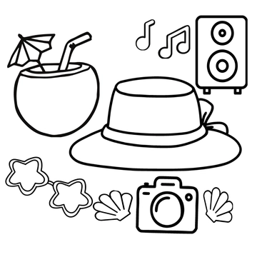Free Spring Break Outline Template Clipart to Edit Online