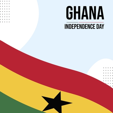 Free Happy Ghana Independence Day Clipart Template to Edit Online