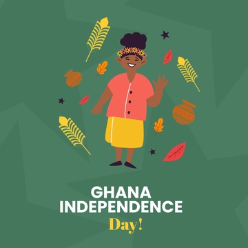 Free Happy Ghana Independence Day Clipart Template to Edit Online