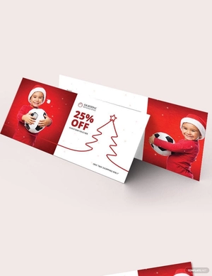 Christmas Football Gift Voucher Template