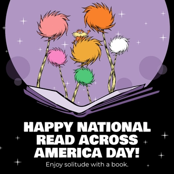 Free National Read Across America Day FB Post Template to Edit Online