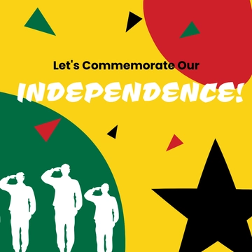 Free Ghana Independence Day Celebration Clipart Template to Edit Online
