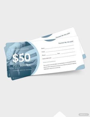 Cleaning Service Voucher Template