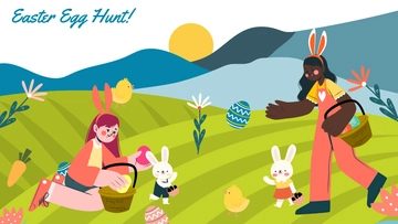Free Easter Egg Hunt Background Template to Edit Online