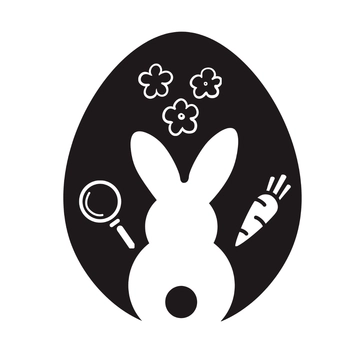 Free Easter Egg Hunt Silhouette Template to Edit Online