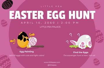 Free Easter Egg Hunt Banner Template to Edit Online
