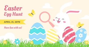 Free Easter Egg Hunt Facebook Post Template to Edit Online