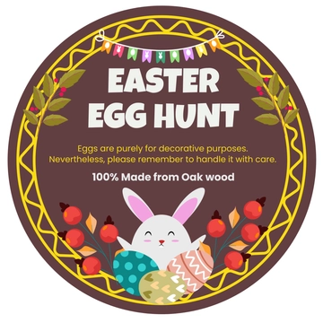 Free Easter Egg Hunt Label Template to Edit Online