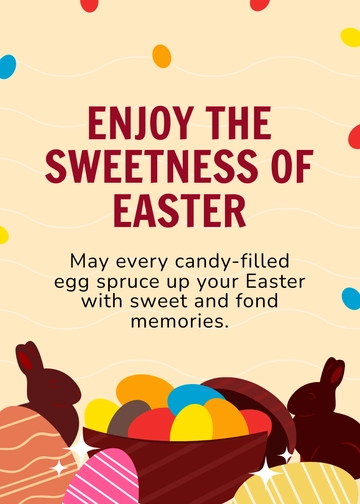 Free Easter Egg Hunt Wishes Template to Edit Online