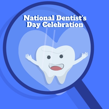 Free National Dentist's Day Celebration Clipart Template to Edit Online