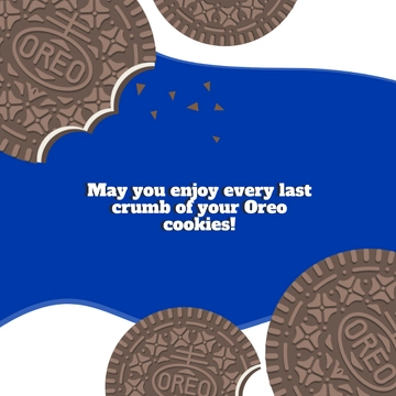 Free National Oreo Cookie Day Wishes Clipart Template to Edit Online