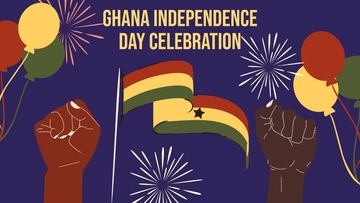 Free Ghana Independence Day Banner Background Template to Edit Online