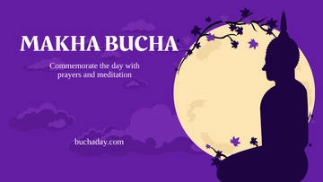 Free Makha Bucha Flyer Background Template to Edit Online