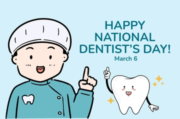 Free National Dentist's Day Banner Template to Edit Online