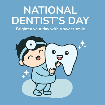 Free National Dentist's Day Instagram Post Template to Edit Online