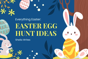 Free Easter Egg Hunt Blog Banner Template to Edit Online